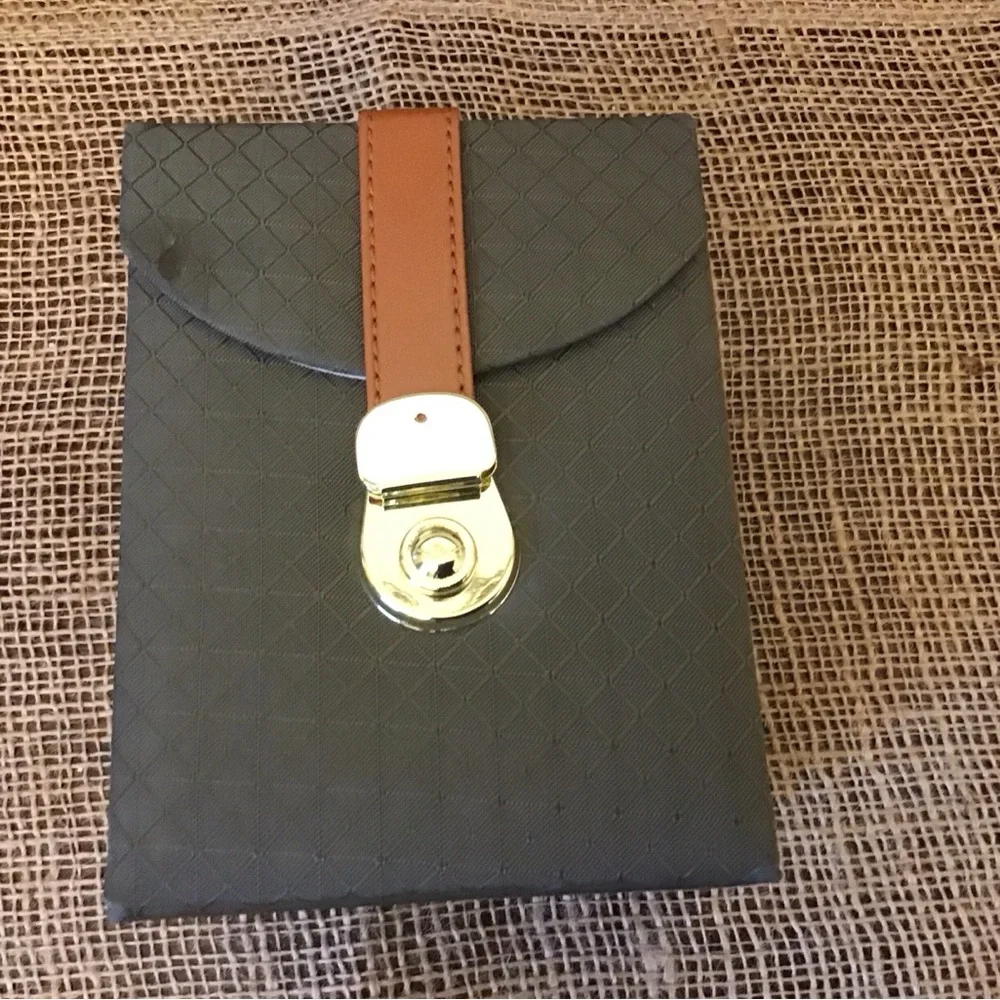 Vintage Jewelry Travel Organizer Case Multiple Compartments Snap Lock Closure